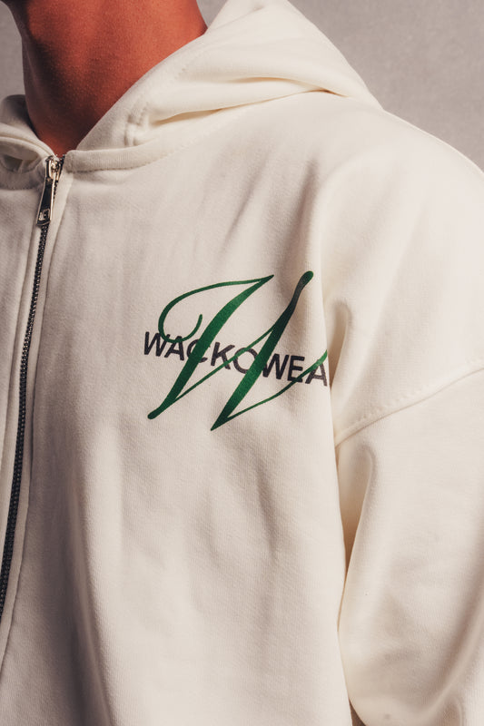 owners club zip-up white